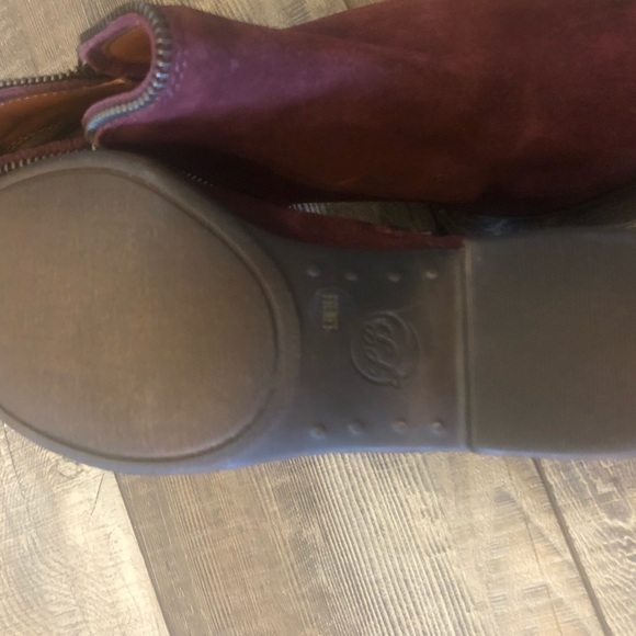 Lucky Brand Maroon Ankle Boots Sz5.5 - Picture 5 of 7